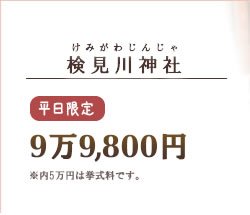 平日限定プラン9万9,800円